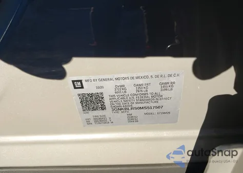 2021 Chevrolet Blazer Awd Premier from USA, damaged, VIN 3GNKBLRS0MS517507